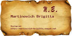 Martinovich Brigitta névjegykártya